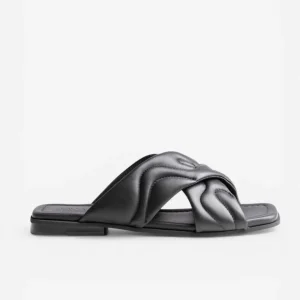 Padded Crossed Slip-In Svart
