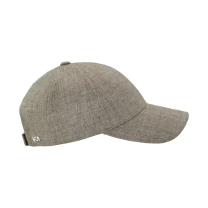 Beige Baseball Keps i Linne